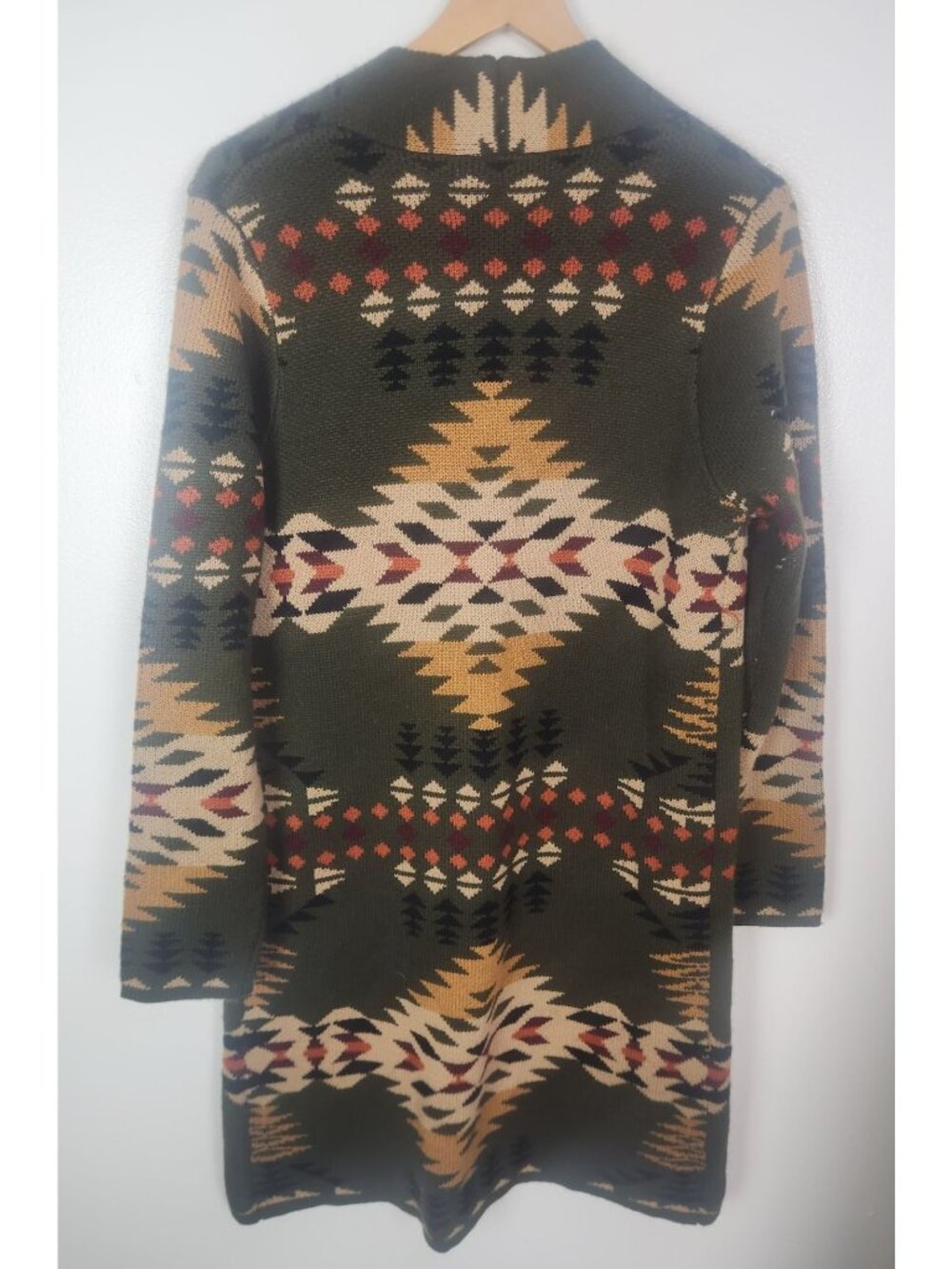 Rod's Women's Sz. XXL Aztec Long Sleeve Midi Length Cardigan Sweater - Picture 6 of 6